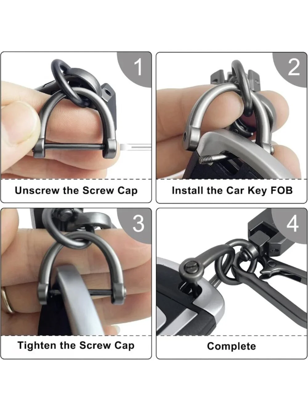 Stylish Leather Keychain for Car & Home Keys - Durable, Chic, Perfect Gift